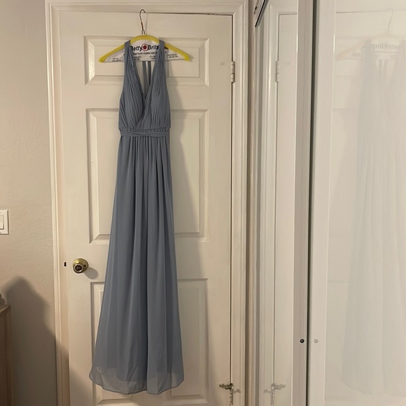 COPY - Maternity Bridesmaid Dress by Azazie - size A4 in dusty blue - Picture 2 of 5